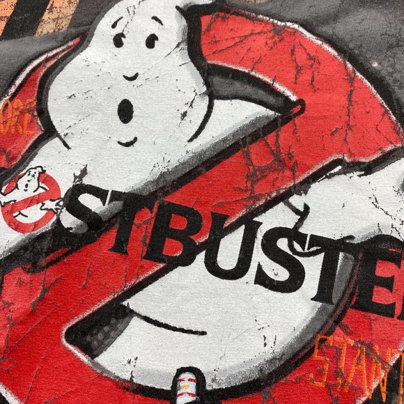 Ghostbusters Shirt Adult Men Medium M Gray 2012 Graphic Print Cartoon TV - Hole - Picture 3 of 12